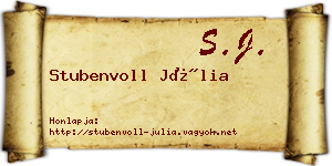 Stubenvoll Júlia névjegykártya